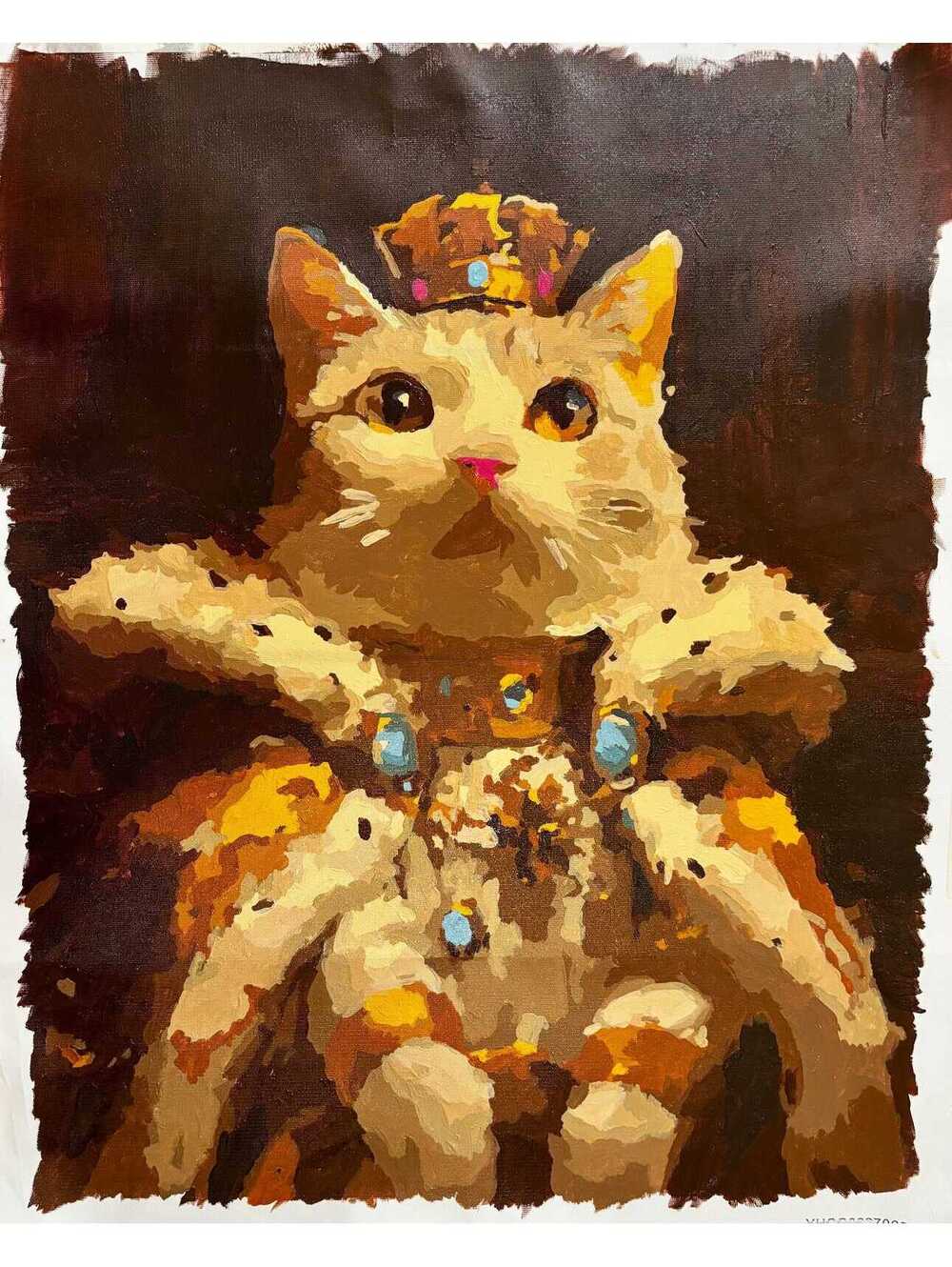 Princess Kitty Purr Purr completed paint by numbers colorful wall decor